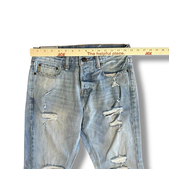 Abercrombie & Fitch Men’s Distressed Skinny Jeans Light Wash W29 L32 - Picture 4 of 11